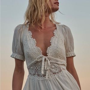 Free People Medium All You Need is Lace Midi Dress